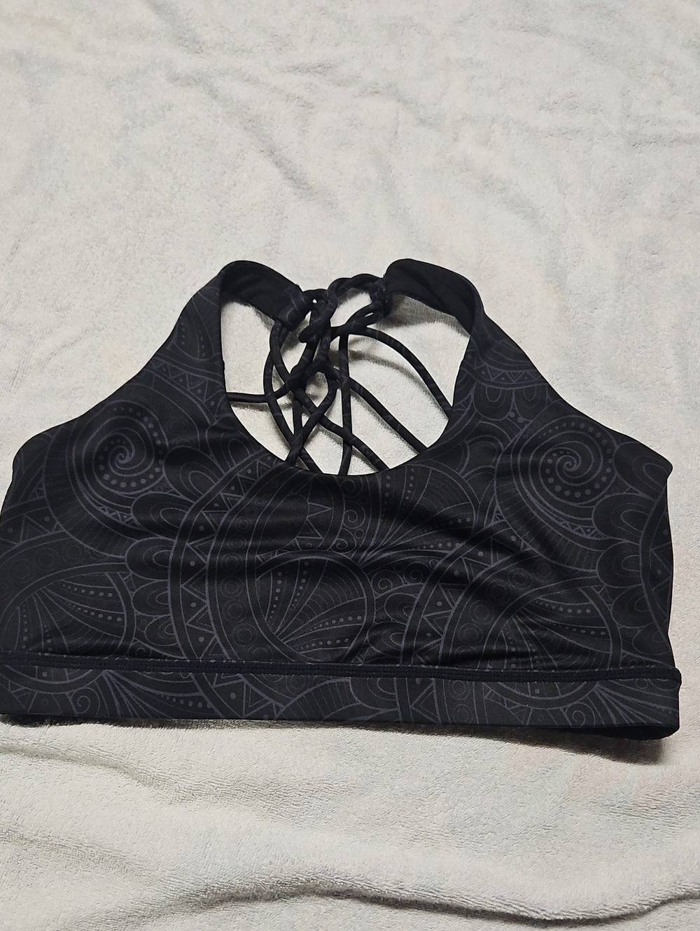 Constantly Varied Gear Black Lace-Back Sports Bra